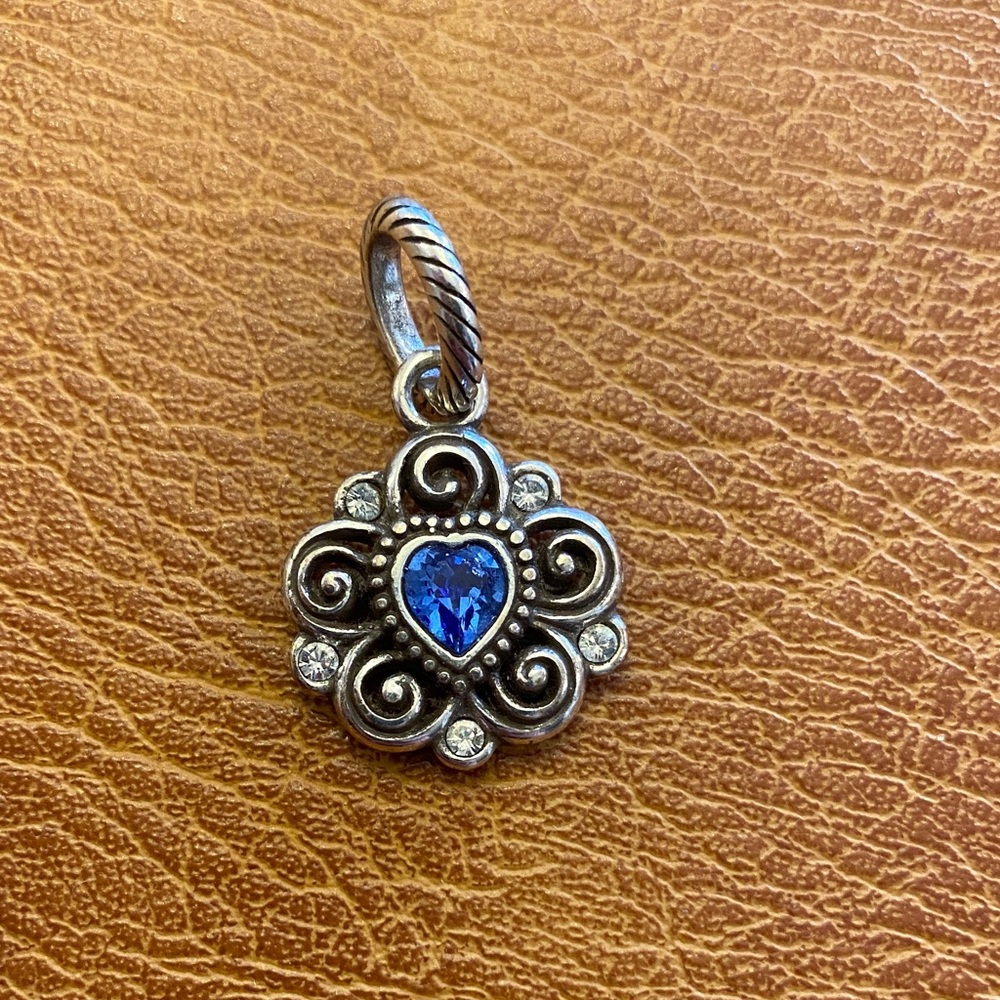 Brighton Birthstone Blue Charm Swarovski Crystal heart